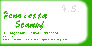 henrietta stampf business card